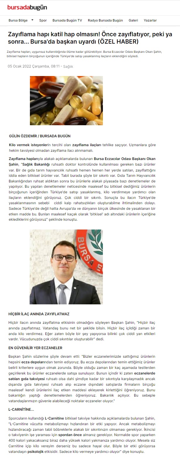 Zayıflama Hapı Katil Hap Olmasın! Önce Zayıflatıyor, Peki ya Sonra... Bursa'da Başkan Uyardı 